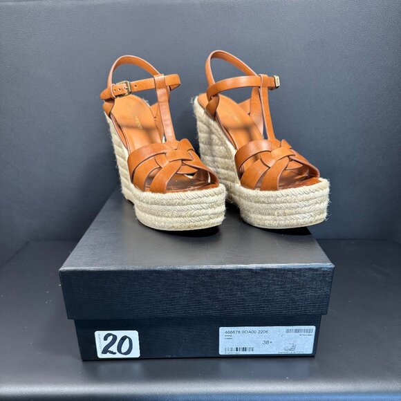 YSL Tribute Ambra Leather Espadrille - Size 38 - Picture 4 of 13